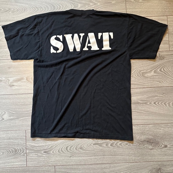 Vintage Single Stitch Rothco Tactical SWAT Double Print Tee - Picture 2 of 4